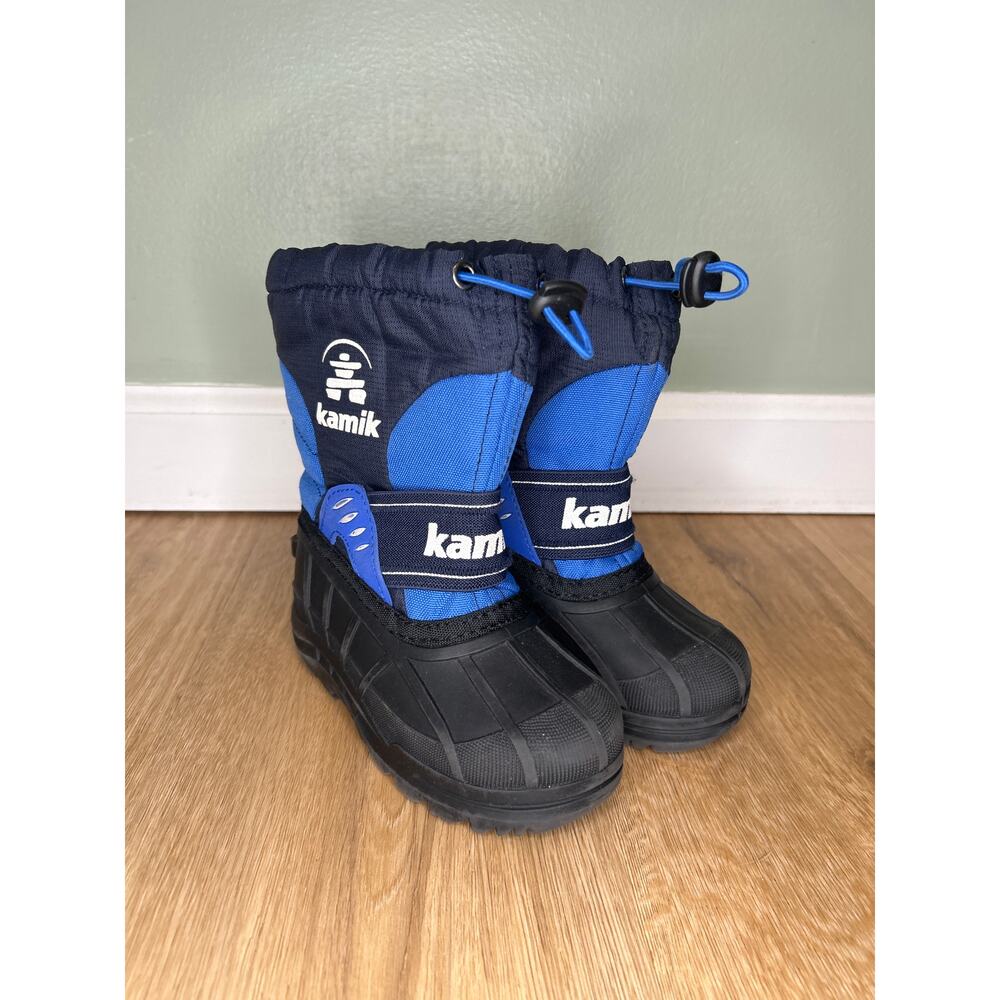 Kamik Little Boys 10 Snowplay Snow Boot Winter Waterproof Navy Blue Insulated